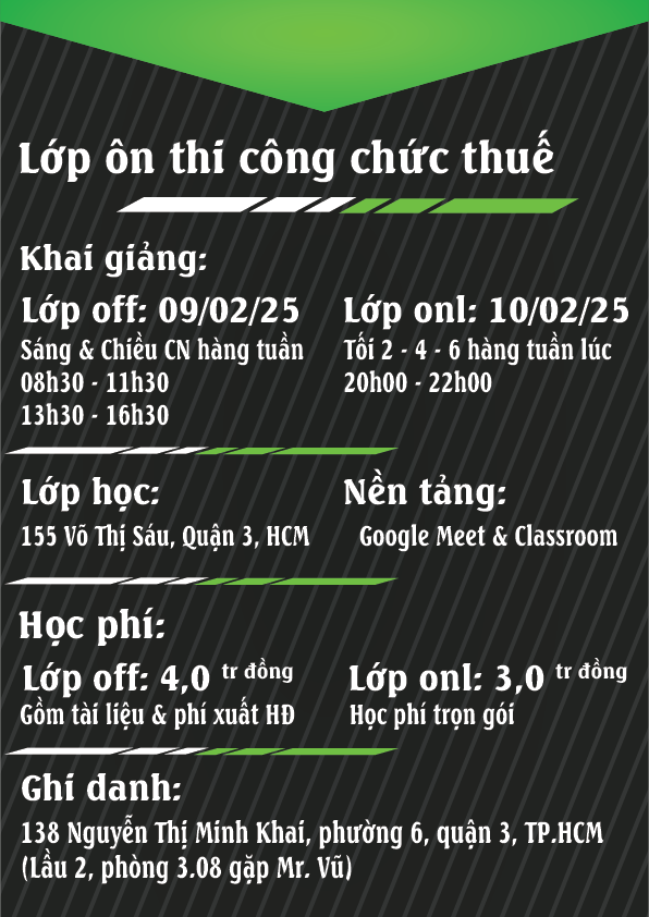 lớp ôn thi công chức thuế