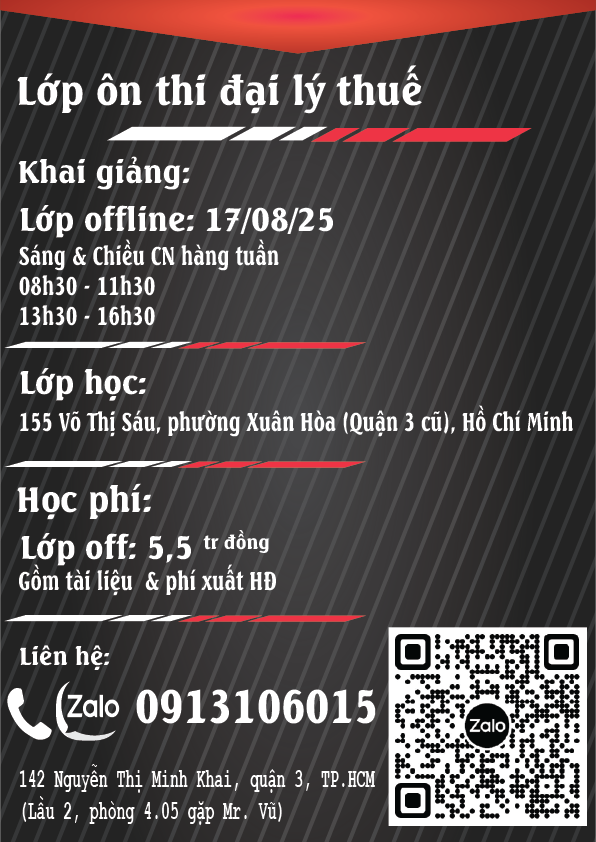 Lớp ôn thi đại lý thuế