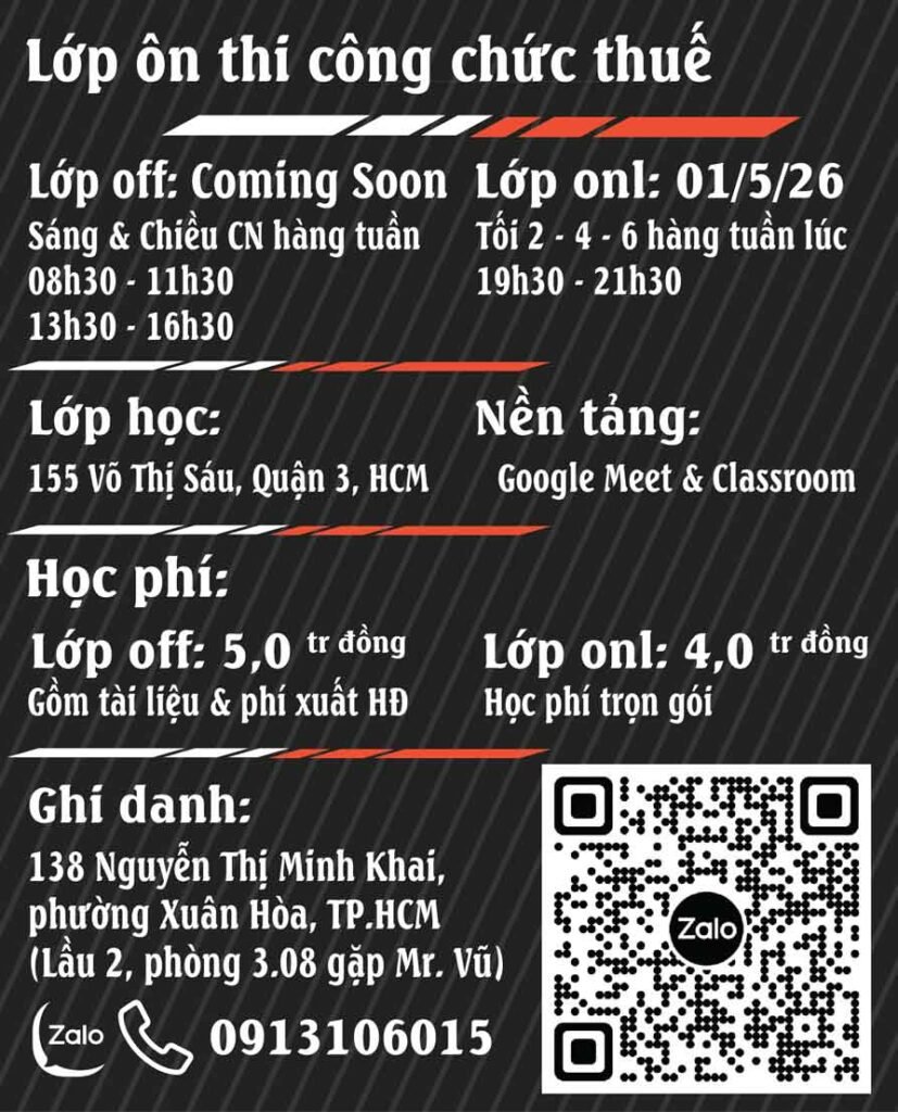 lớp ôn thi công chức thuế