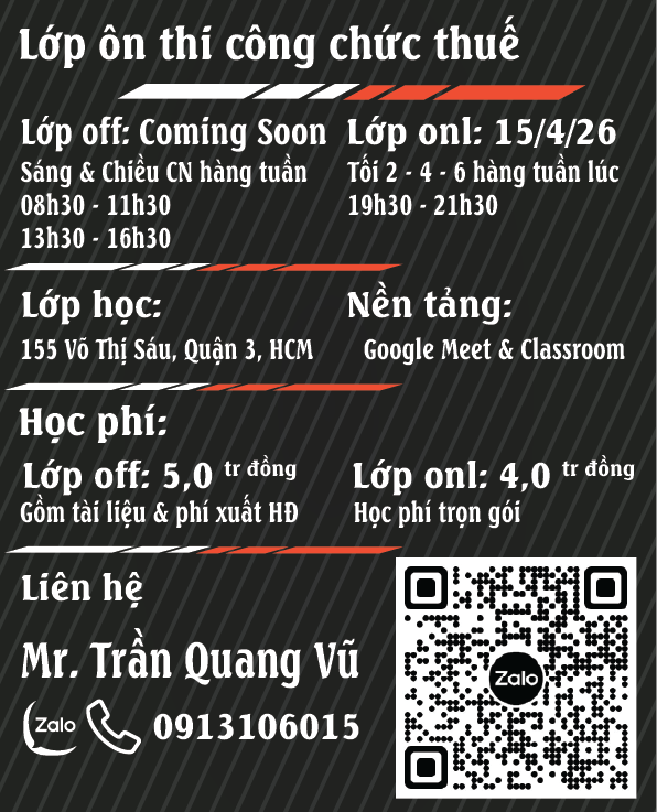 lớp ôn thi công chức thuế